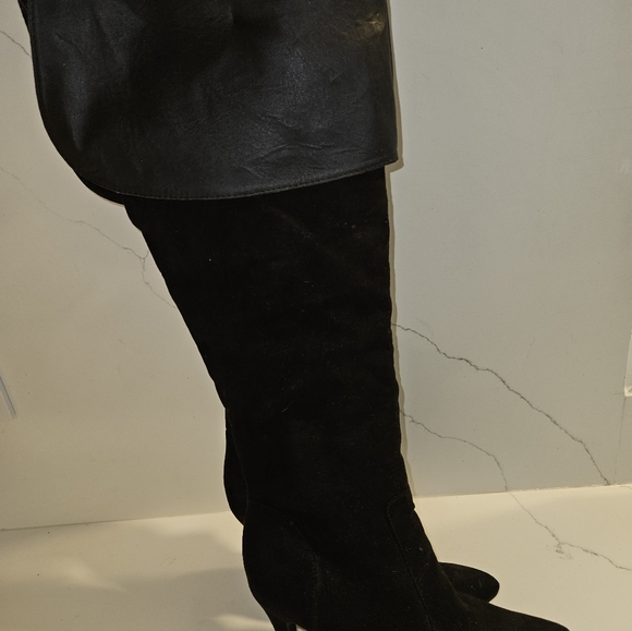 JUSTFAB tall black suede boots - Picture 3 of 3